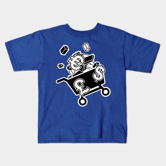 Overflowing Shopping Cart Kids T-Shirt by MOULE